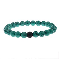 Cnlq Long Distance Bracelets For Lovers Couples Matching Gift Matte Agate 8Mm Bead Stone Elastic Red Elastic Green2