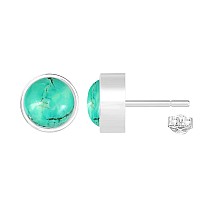 Turquoise Earrings For Women Sterling Silver Turquoise Earrings Sterling Silver Silver Turquoise Earring Handmade Stud Earrin