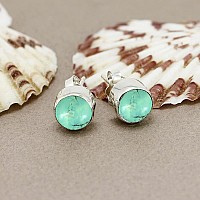 Turquoise Earrings For Women Sterling Silver Turquoise Earrings Sterling Silver Silver Turquoise Earring Handmade Stud Earrin