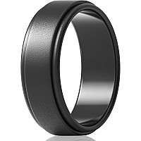 Thunderfit Silicone Wedding Ring For Men 1 Ring Gunmetal 13514 23Mm