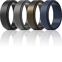 Thunderfit Silicone Wedding Ring For Men Black Dark Grey Dark Blue Men Bronze 9510 198Mm