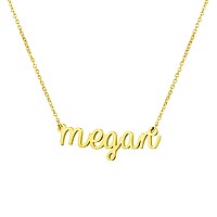 Awegift Personalized Name Necklace 18K Gold Plated New Mom Bridesmaid Gift Jewelry For Megan