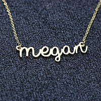 Awegift Personalized Name Necklace 18K Gold Plated New Mom Bridesmaid Gift Jewelry For Megan