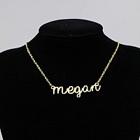 Awegift Personalized Name Necklace 18K Gold Plated New Mom Bridesmaid Gift Jewelry For Megan