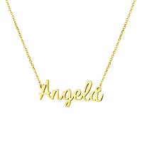 Personalized Name Necklace 18K Gold Plated New Mom Bridesmaid Gift Jewelry For Angela