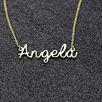 Personalized Name Necklace 18K Gold Plated New Mom Bridesmaid Gift Jewelry For Angela