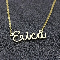 Awegift Personalized Name Necklace 18K Gold Plated New Mom Bridesmaid Gift Jewelry For Erica