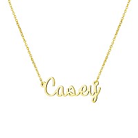 Awegift Personalized Name Necklace 18K Gold Plated New Mom Bridesmaid Gift Jewelry For Casey