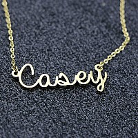 Awegift Personalized Name Necklace 18K Gold Plated New Mom Bridesmaid Gift Jewelry For Casey