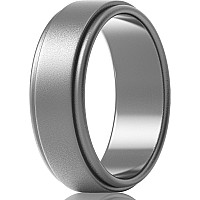 Thunderfit Silicone Wedding Ring For Men 1 Ring Silver 13514 23Mm