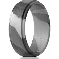 Thunderfit Silicone Wedding Ring For Men 1 Ring Grey Camo 13514 23Mm