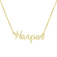 Awegift Personalized Name Necklace 18K Gold Plated New Mom Bridesmaid Gift Jewelry For Harper