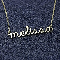 Awegift Personalized Name Necklace 18K Gold Plated New Mom Bridesmaid Gift Jewelry For Melissa