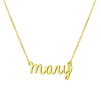 Awegift Personalized Name Necklace 18K Gold Plated New Mom Bridesmaid Gift Jewelry For Mary