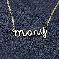 Awegift Personalized Name Necklace 18K Gold Plated New Mom Bridesmaid Gift Jewelry For Mary