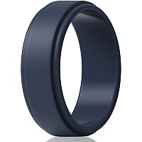 Thunderfit Silicone Wedding Ring For Men 1 Ring Dark Blue 14515 2382Mm