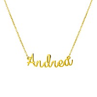 Awegift Personalized Name Necklace 18K Gold Plated New Mom Bridesmaid Gift Jewelry For Andrea