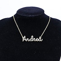 Awegift Personalized Name Necklace 18K Gold Plated New Mom Bridesmaid Gift Jewelry For Andrea