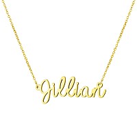 Awegift Personalized Name Necklace 18K Gold Plated New Mom Bridesmaid Gift Jewelry For Jillian