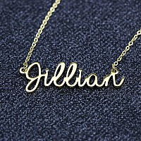 Awegift Personalized Name Necklace 18K Gold Plated New Mom Bridesmaid Gift Jewelry For Jillian