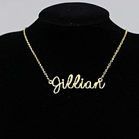 Awegift Personalized Name Necklace 18K Gold Plated New Mom Bridesmaid Gift Jewelry For Jillian