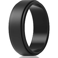 Thunderfit Silicone Wedding Ring For Men 1 Ring Black 10511 206Mm