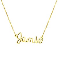 Awegift Personalized Name Necklace 18K Gold Plated New Mom Bridesmaid Gift Jewelry For Jamie