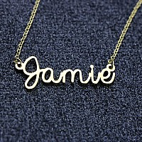 Awegift Personalized Name Necklace 18K Gold Plated New Mom Bridesmaid Gift Jewelry For Jamie