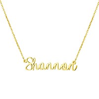 Awegift Personalized Name Necklace 18K Gold Plated New Mom Bridesmaid Gift Jewelry For Shannon