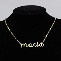 Awegift Personalized Name Necklace 18K Gold Plated New Mom Bridesmaid Gift Jewelry For Maria