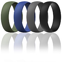 Thunderfit Silicone Wedding Rings For Men Women 63Mm Wide 165Mm Thick Dark Blue Dark Green Dark Grey Black 12513