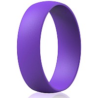 Thunderfit Silicone Wedding Rings For Men Women 63Mm Wide 165Mm Thick Purple 10511 2060Mm