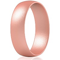 Thunderfit Silicone Wedding Rings For Men Women 63Mm Wide 165Mm Thick Rose Gold 859 1940Mm