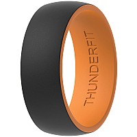 Thunderfit Silicone Wedding Ring For Men 1 Ring Blackorange 10511 206Mm