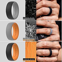 Thunderfit Silicone Wedding Ringengagement Band For Men 7 Pack 2 Layer Round Silicone Rings