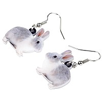 Bonsny Acrylic Drop Dangle Easter Basket Bunny Hare Rabbit Earrings Jewelry For Women Gift Charms