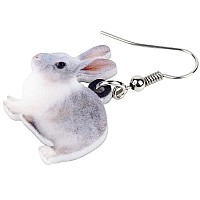 Bonsny Acrylic Drop Dangle Easter Basket Bunny Hare Rabbit Earrings Jewelry For Women Gift Charms