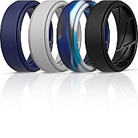 Thunderfit Silicone Wedding Ring For Men Black Light Grey Navy Blue Blue Camo 11512 213Mm