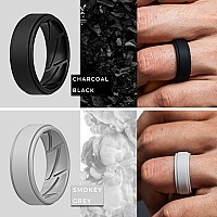 Thunderfit Silicone Wedding Ring For Men Black Light Grey Navy Blue Blue Camo 11512 213Mm