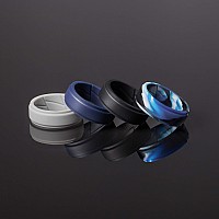 Thunderfit Silicone Wedding Ring For Men Black Light Grey Navy Blue Blue Camo 11512 213Mm