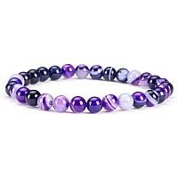 Cherry Tree Collection Small Medium Large Sizes Gemstone Beaded Bracelets For Women Men And Teens 6Mm Round Beads Lac