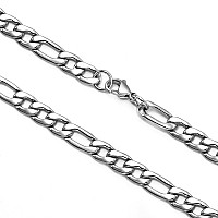 Sannyra 16 Inches Figaro Chain Necklace 75Mm Stainless Steel Figaro Link Chain For Men Women