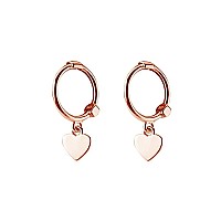 Mini Love Heart Dangle Small Hoop Earrings For Women Teen Girls S925 Sterling Silver Cartilage Small Tiny Cute Sleeper Dainty Hu