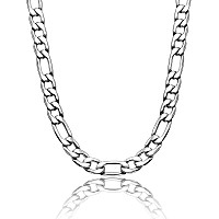 Sannyra 20 Inches Figaro Chain Necklace 85Mm Stainless Steel Figaro Link Chain For Men Women