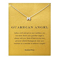 Hundred River Angle Wing Necklace Angle Wing Pendant Chain Necklace With Message Card Gift Card Angle Wings S