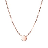 Pavoi 14K Rose Gold Plated Tiny Dot Necklace Round Circle Pendant Necklace Gold Necklaces For Women