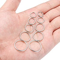 Scerring 10Pcs 16G Stainless Steel Hinged Clicker Segment Septum Nose Lip Ring Hoop Nipple Cartilage Tragus Sleeper Earrings Bod