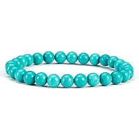 Cherry Tree Collection Small Medium Large Sizes Gemstone Beaded Bracelets For Women Men And Teens 6Mm Round Beads Tur