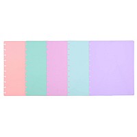 Talia Discbound Notebook Cover And Disc Set Pastel 5Pk No Discs Midsize Set