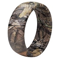 Groove Life Mossy Oak Breakup Country Camo Silicone Ring Breathable Rubber Wedding Rings For Men Lifetime Coverage Unique Desi